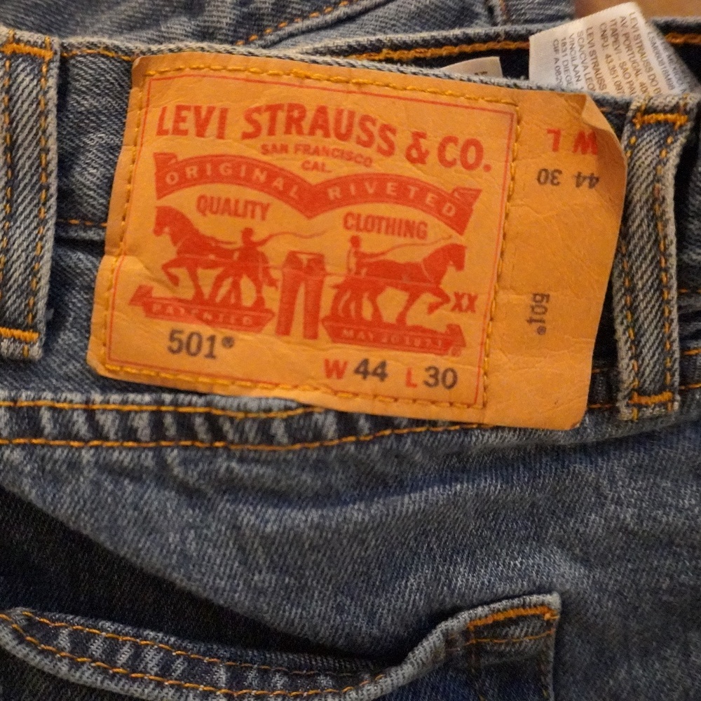 Mens Levis 501 Jeans 44x30